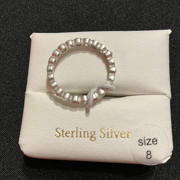 Sterling Silver Evil Eye Ring with Cubic Zirconia and Enamel Accents (Size 8) - Picture 2 of 4